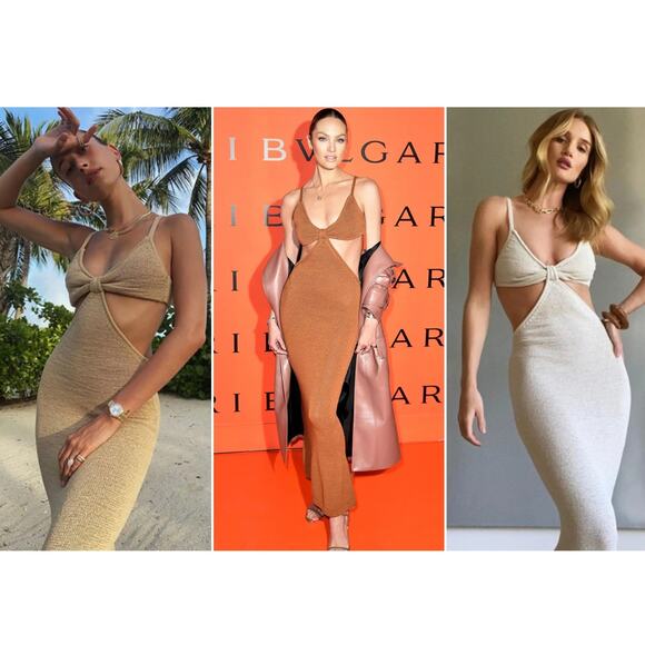 NWT Cult Gaia Serita Cut-Out Knit Maxi Dress Size XL - Picture 4 of 11